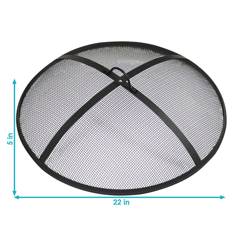 Sunnydaze Steel Round Fire Pit Spark Screen
