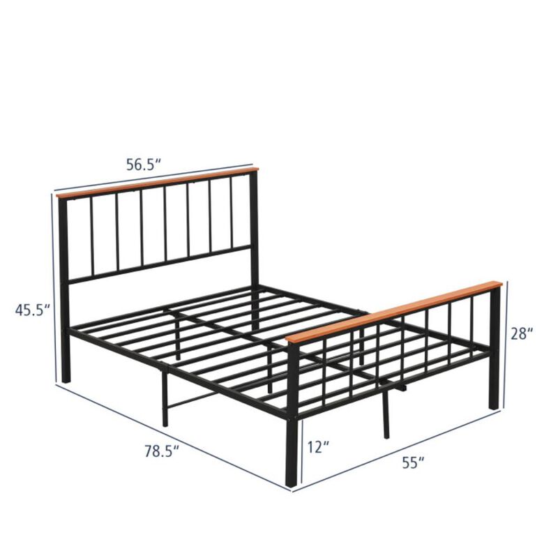 Hivvago Bed Frame with Headboard and Footboard