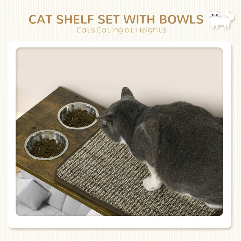 Cat Wall Shelves, Cat Trees & Climbing Tower with Scratching Posts and Perches for Cats