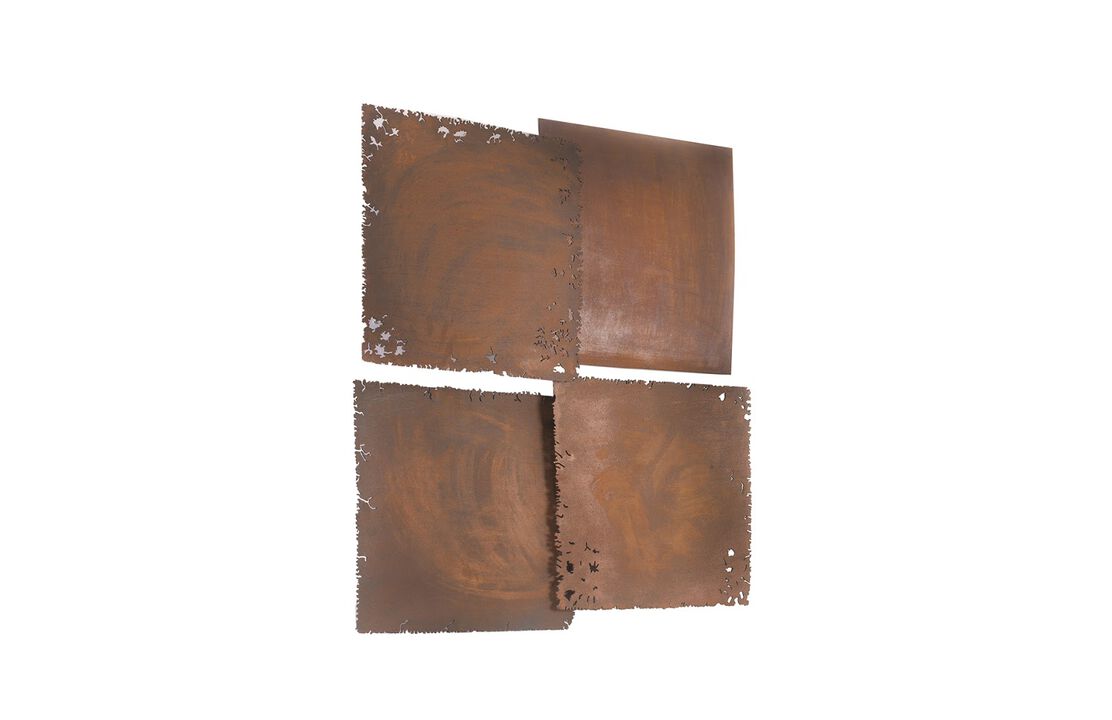 Cast Square Oil Drum Wall Tiles Set of 4