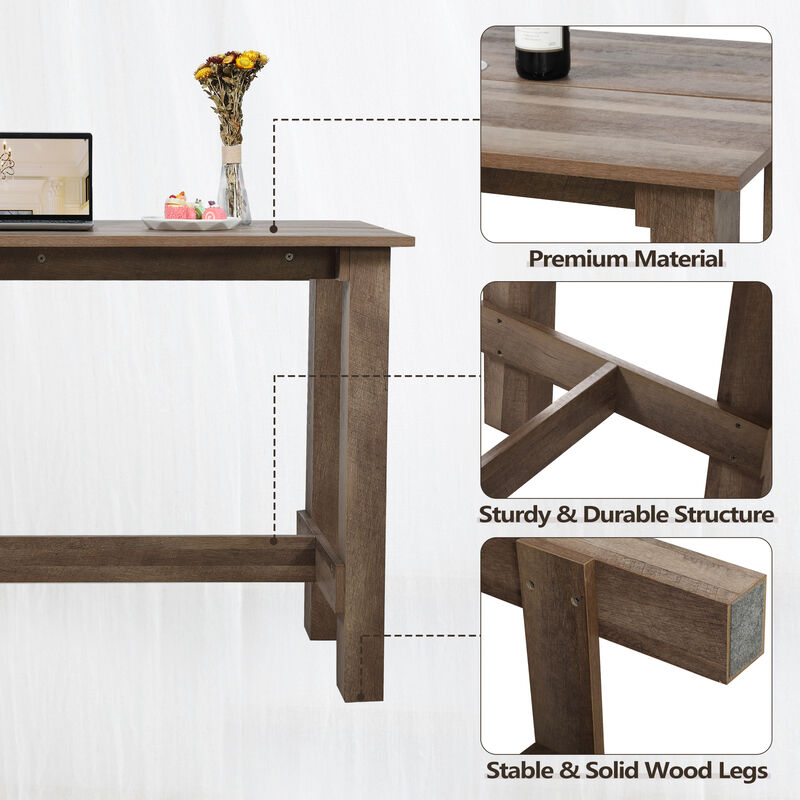 Jaxpety Rustic Counter Bar Table
