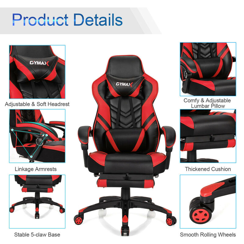 Costway Office Computer Desk Chair Gaming Chair Adjustable Swivel