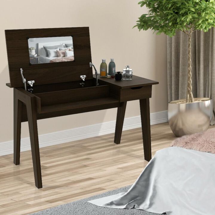 Hivvago Dressing Table with Flip Mirror and Storage Drawer