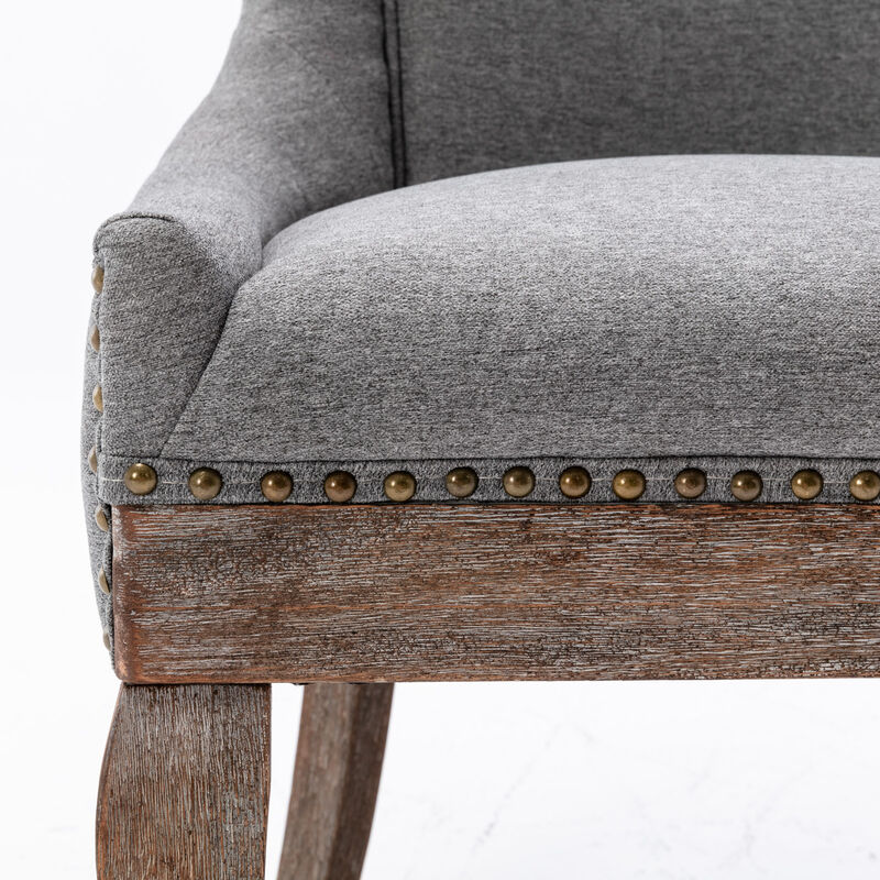 Ultra Side Dining Chair, Thickened Fabric Chairs With Neutrally Toned Solid Wood