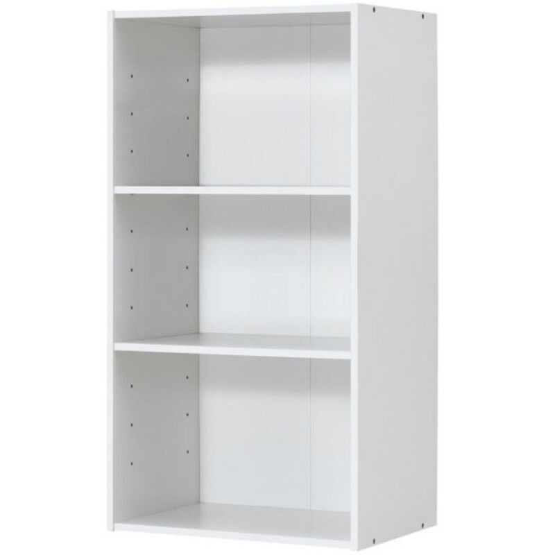 3 Open Shelf Bookcase Modern Storage Display Cabinet
