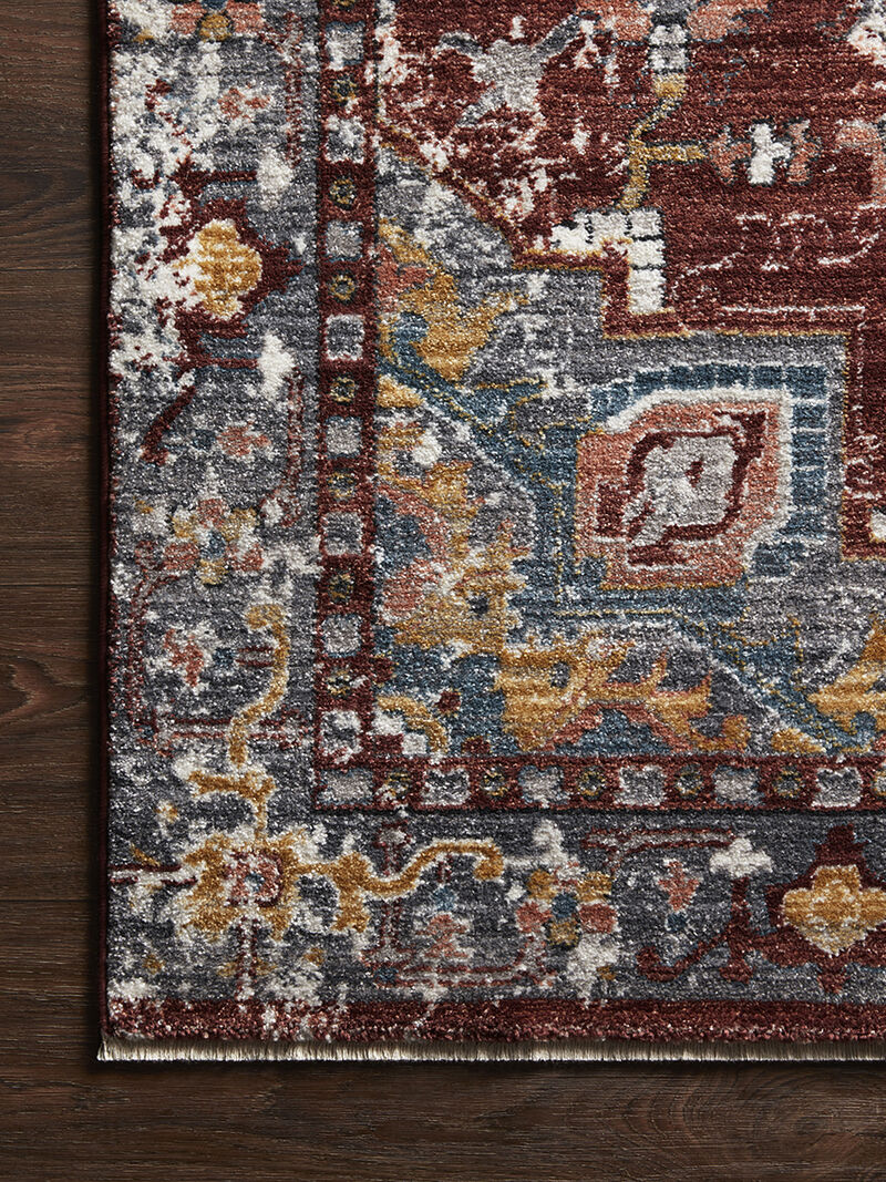 Samra SAM10 Brick/Grey 5'3" x 7'9" Rug