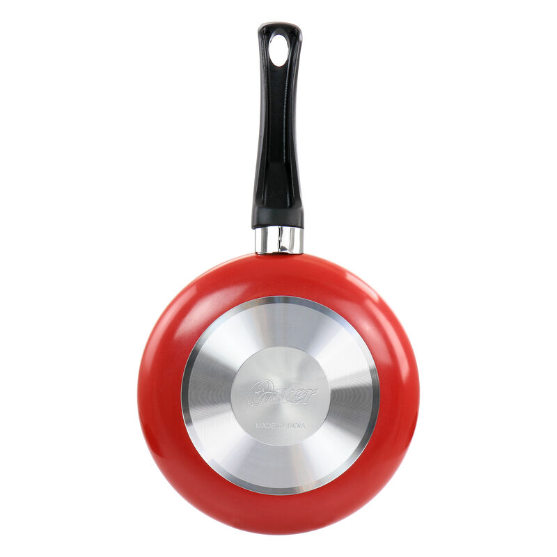 Oster Luneta 9.5 Inch Aluminum Nonstick Frying Pan in Red
