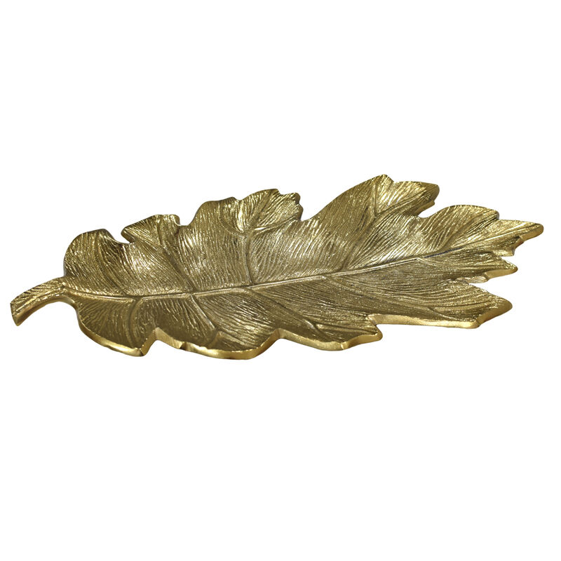 Handmade Decorative Gold Color Coated 8.26 x 4.13 x 0.9 Inches Aluminium Tray 053AB BBH Home's