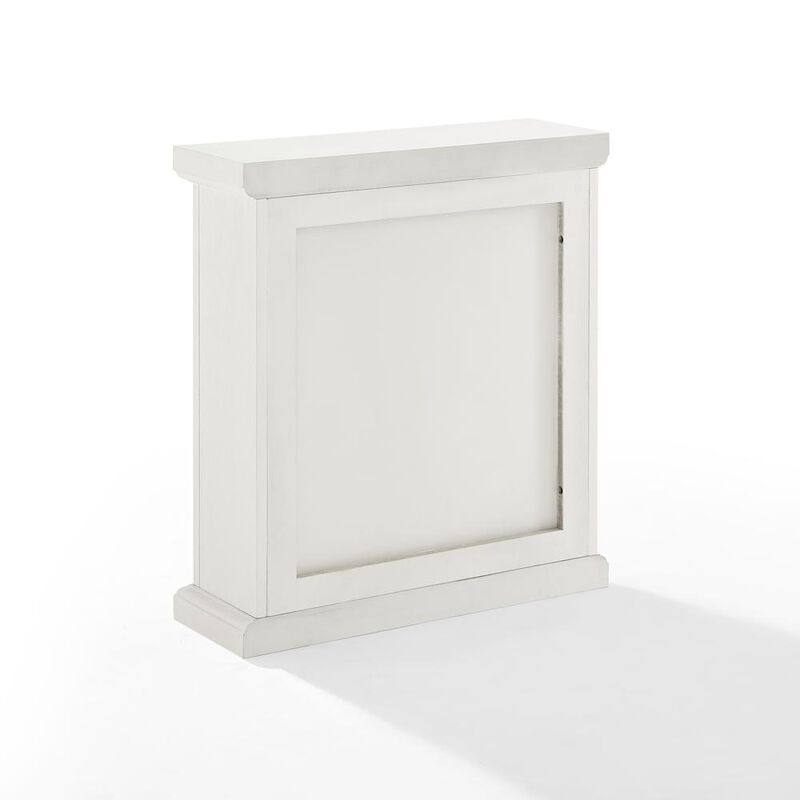 Crosley Furniture Seaside Wall Cabinet Distressed White