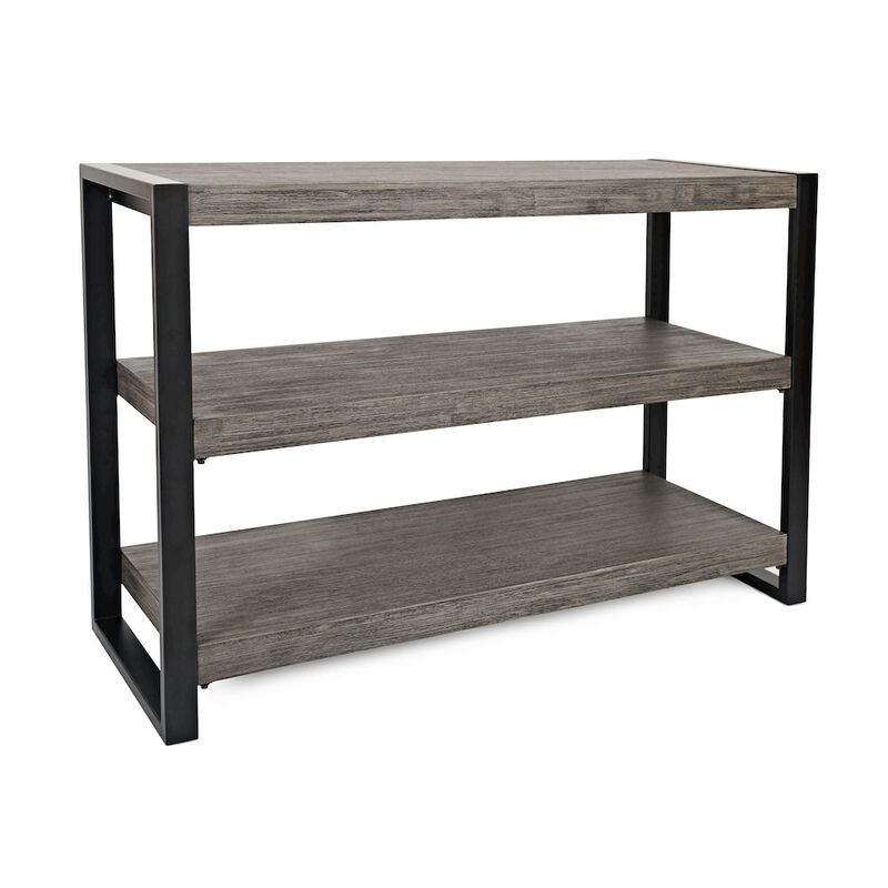 Jofran Pinnacle Modern Loft Iron and Wood Sofa Table