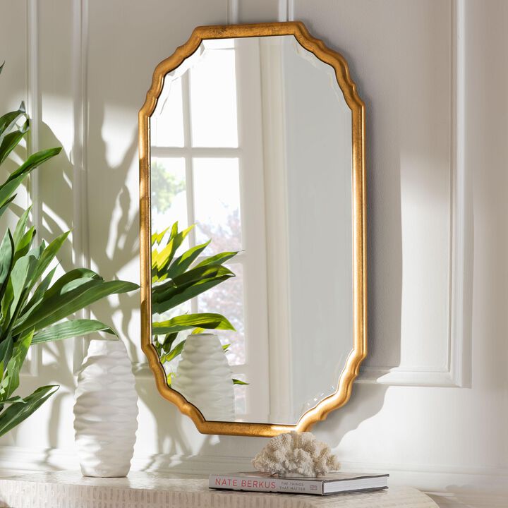 Baxton Studio Pacino Antique Goldleaf Accent Wall Mirror