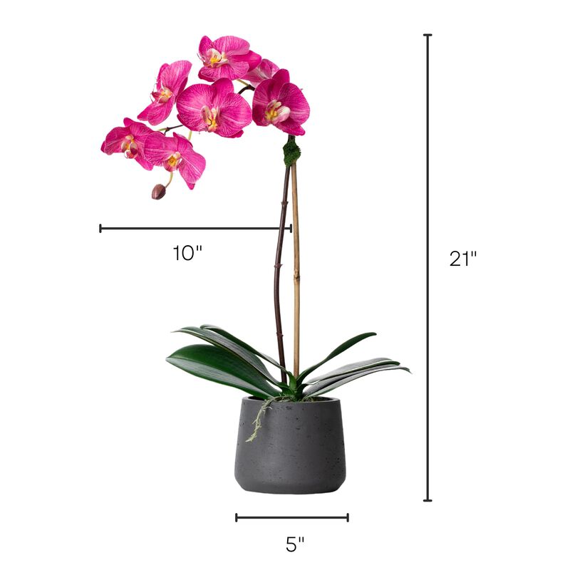 Artificial Orchid Plant - Pink Orchid- 21"