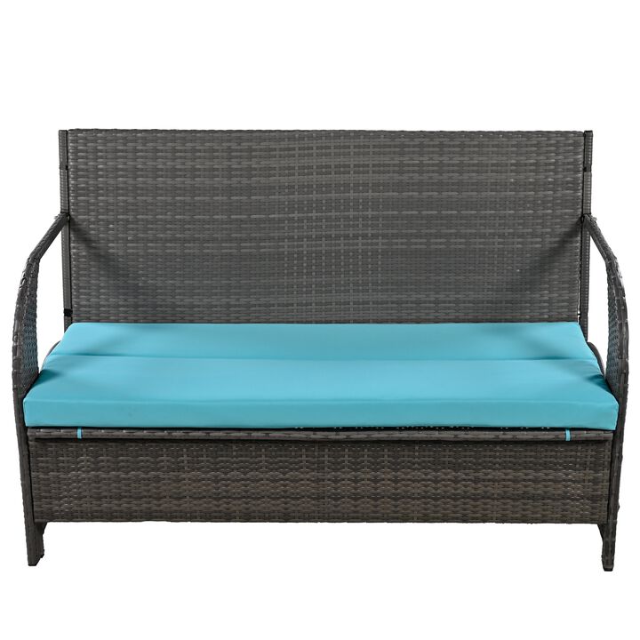 Merax Multi-functional  Outdoor Loveseat Rattan Set