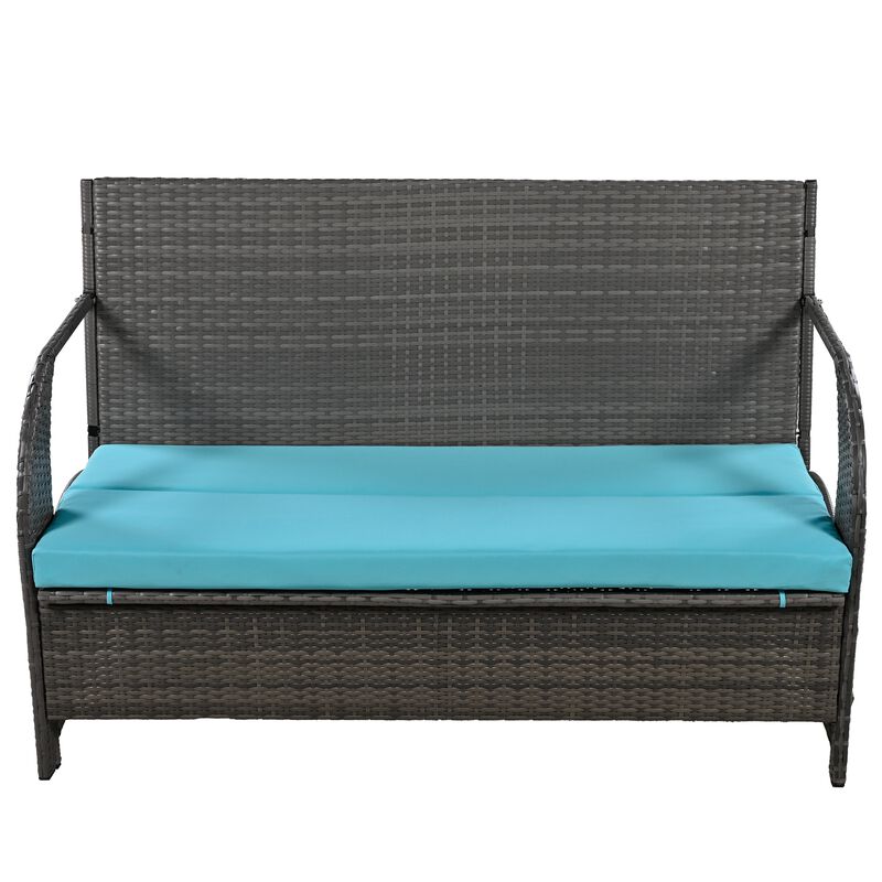 Merax Multi-functional  Outdoor Loveseat Rattan Set