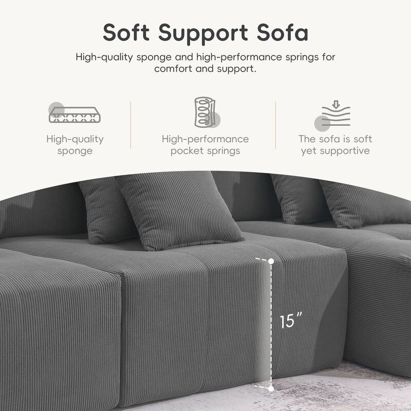 Merax L Shaped Modular Sectional Sofa