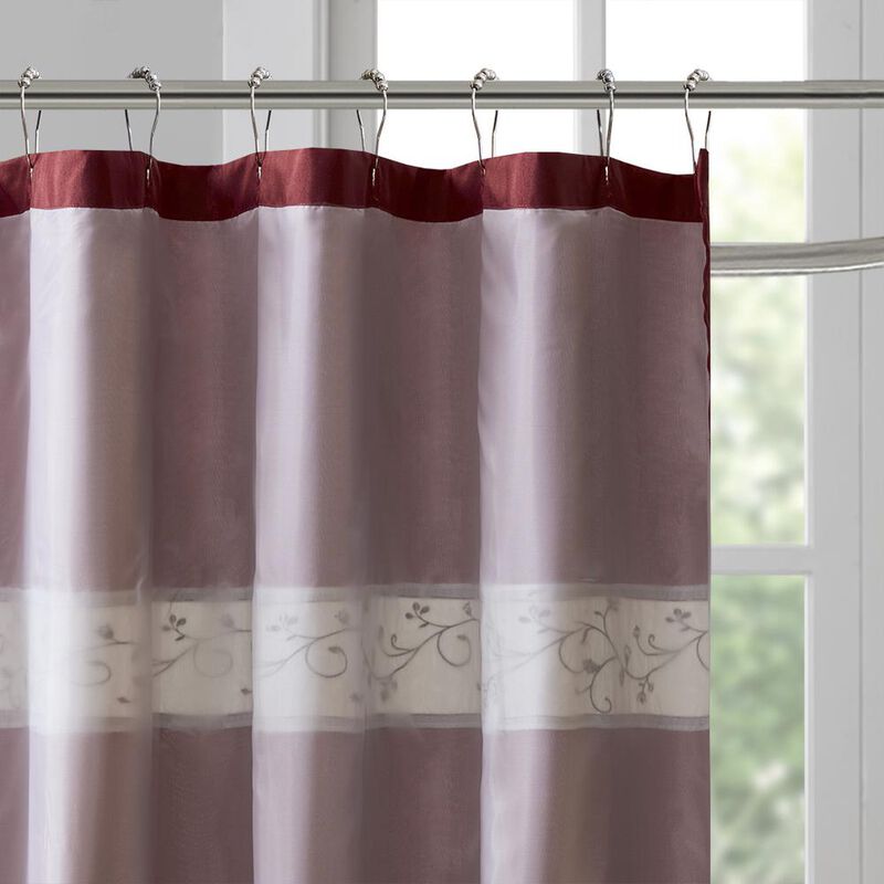 Belen Kox Serene Faux Silk Lined Shower Curtain, Belen Kox