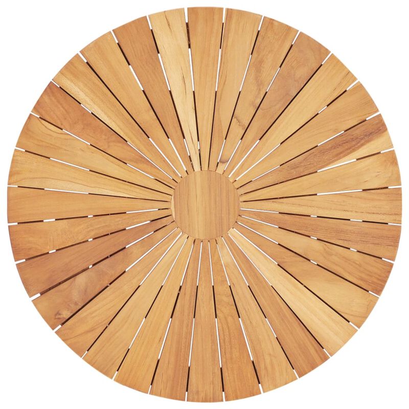 vidaXL Folding Garden Table  23.6" Solid Teak Wood