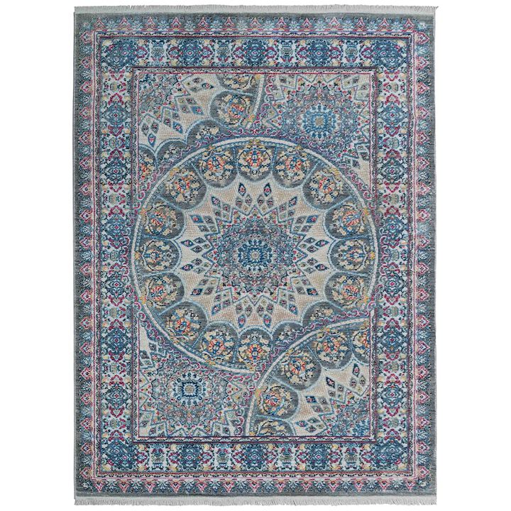 RUGSOTIC CARPETS MACHINE MADE POLYESTER AREA RUGS  - 9'x12', Rectangle Shape, Multicolor Color, Classic Oriental Traditional  Design, Low Pile Machine Made Area Rugs (M00110)