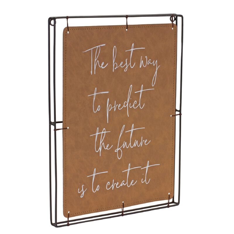 Create Future Frame (Set of 2) – Elegant Metal and Faux Leather Frames for Contemporary Home Decor