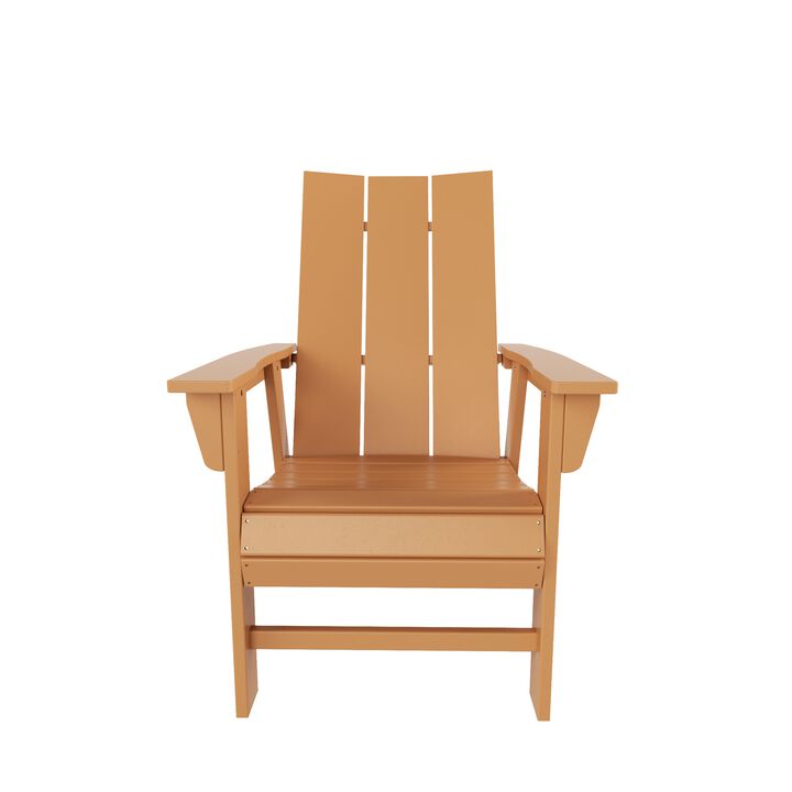 WestinTrends Ashore Outdoor Patio HDPE Plastic Modern Adirondack Dining Chair