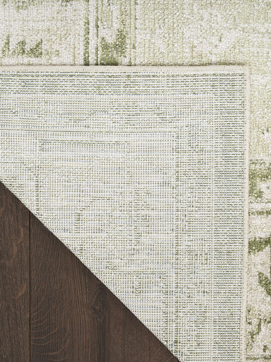 Astra Machine Washable ASW11 Ivory/Green 9' x 12' Rug