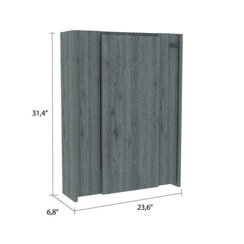 Vatta Wall Foldable Table, Seven Interior Shelves, Extending Table - Light