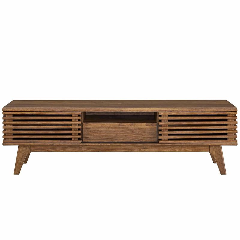 Render 59? TV Stand, Walnut-Benzara