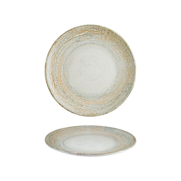 Patera dia.10.5" Round Decorated Porcelain Plate (Set of 4)