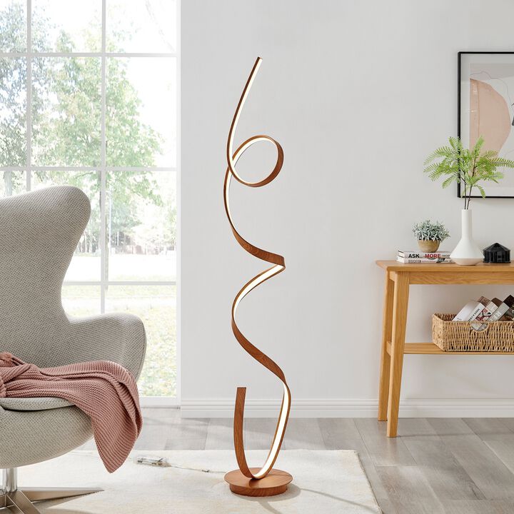 Amsterdam Floor Lamp White Metal Dimmable Integrated LED