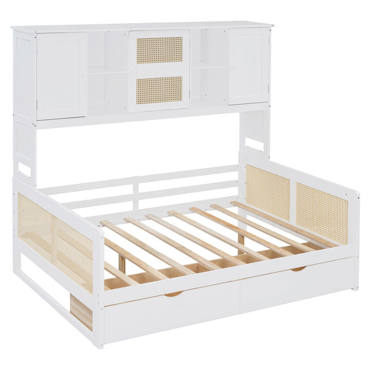 Merax Daybed Bed with 2 Drawers and Cabinet