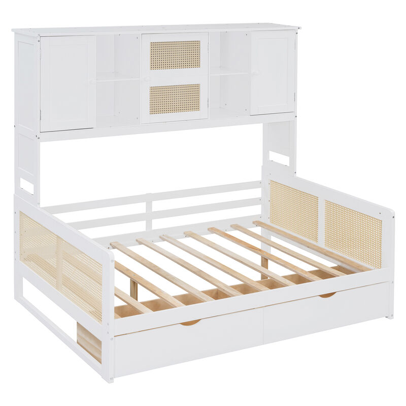 Merax Daybed Bed with 2 Drawers and Cabinet