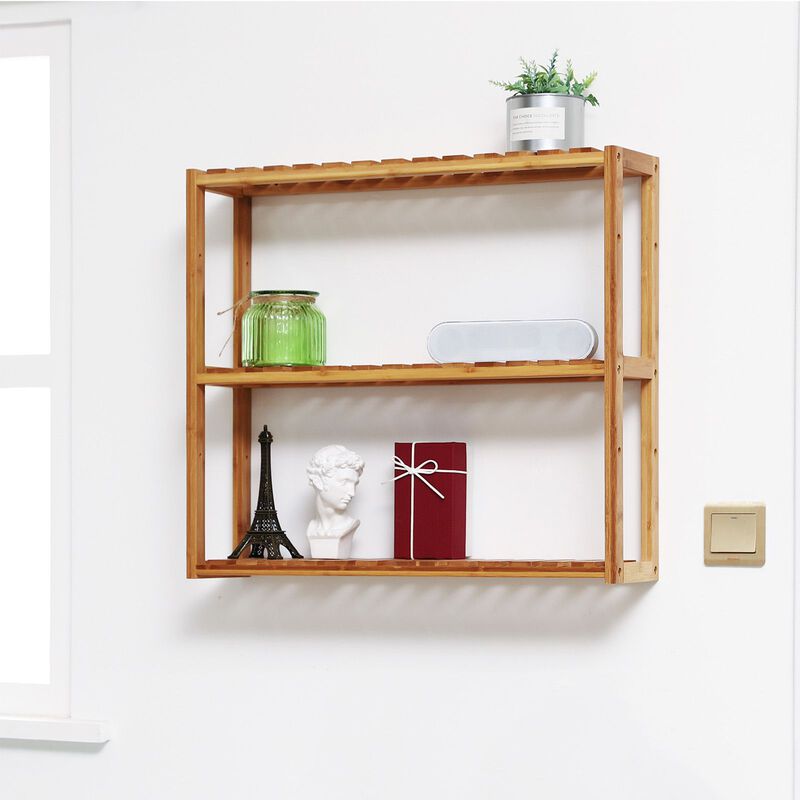 Stylish Adjustable Bamboo 3-Tier Rack for Bathroom, Kitchen, and Living Room Storage Solution