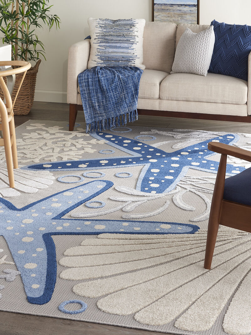 Aloha ALH24 Blue/Gray 9' x 12' Rug