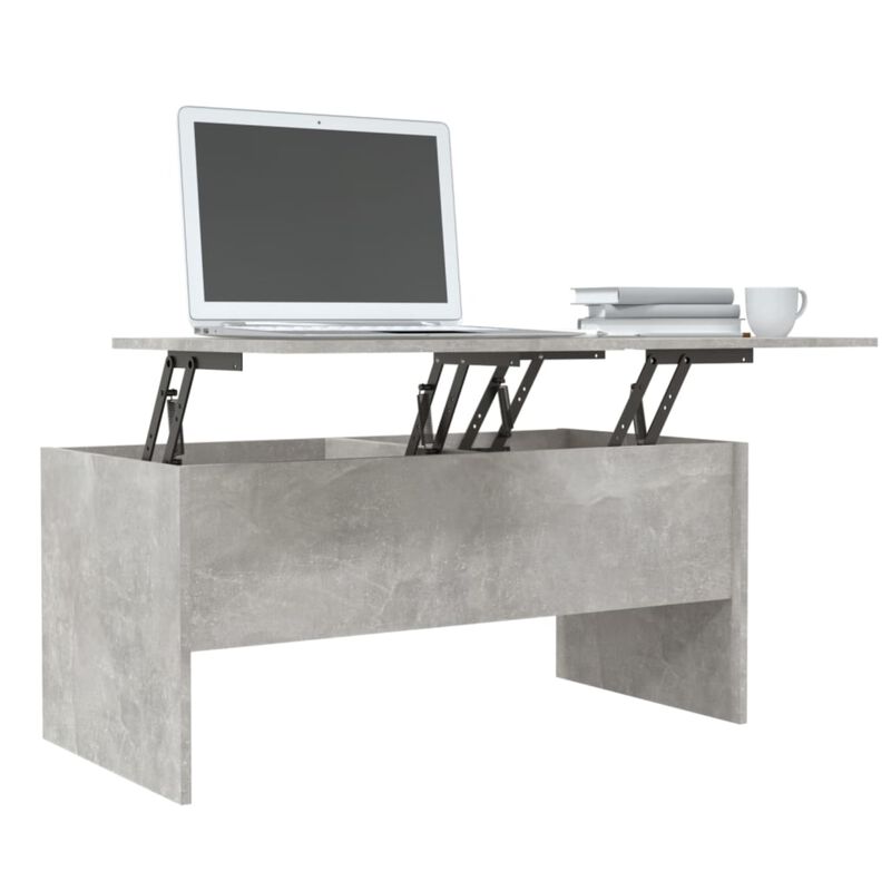 vidaXL Coffee Table Concrete Gray 40.2"x19.9"x18.3" Engineered Wood
