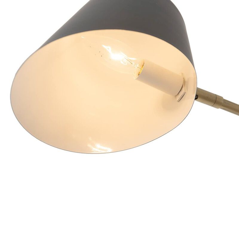 NOVA OF CALIFORNIA Culver 3 Light Arc Floor Lamp - 86, Matte Black & Weathered Brass