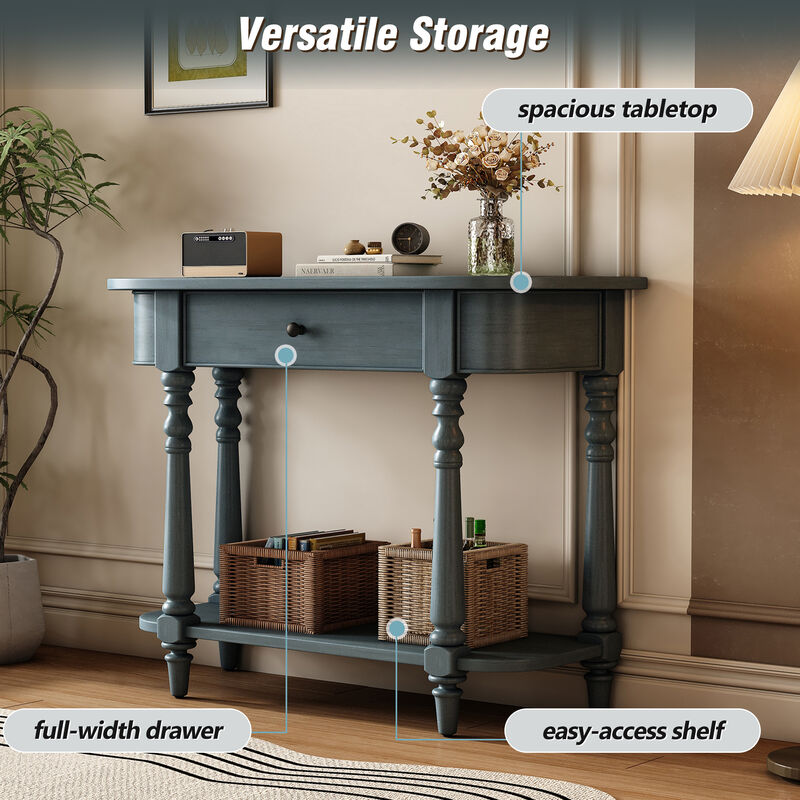 Merax Retro Entryway Console Table
