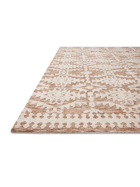 Yeshaia YES06 Terracotta/Ivory 18" x 18" Sample Rug
