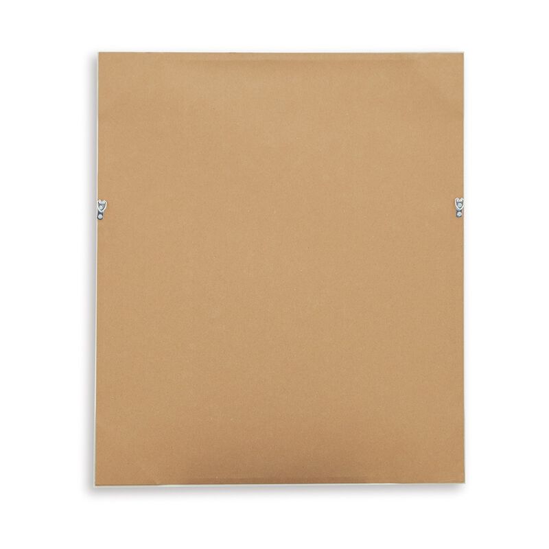 Corwin Wall Art Set of 4, Simple Flowers, Light Brown Wood Frame 23x27 - Benzara
