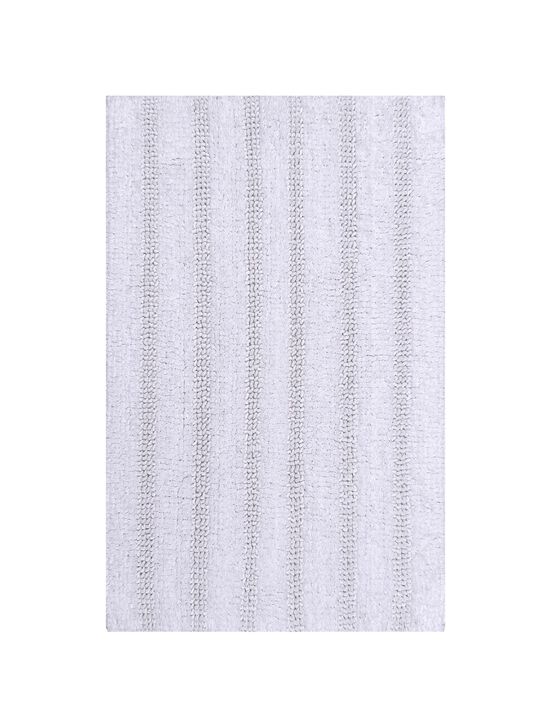 Knightsbridge Linear 220 GSF Reversible Bath Rug 24 x 40 - White