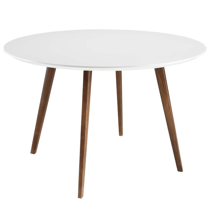 Modway - Platter Round Dining Table White