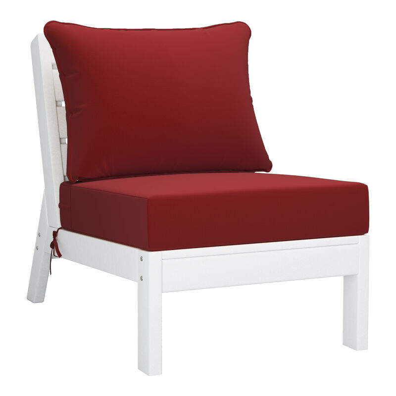 WestinTrends Outdoor Patio HDPE Sectional Sofa with Patio Cushions
