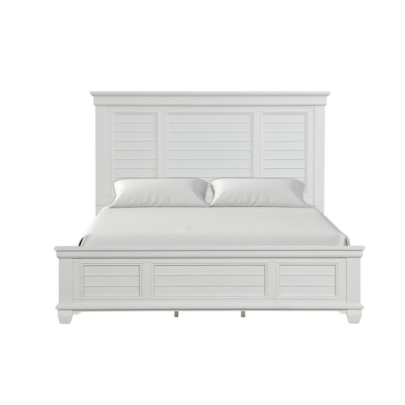 New Classic Furniture Jamestown Wood Queen Bed, White