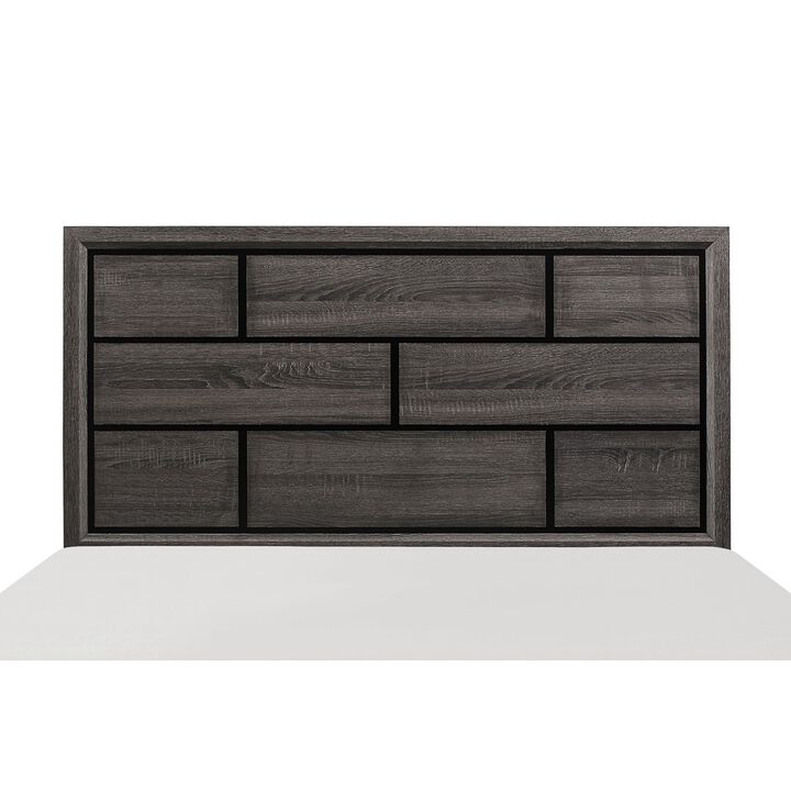 Modern Style Clean Line Design Finish 1 Piece Queen Size Bed Contemporary Bedroom Furniture
