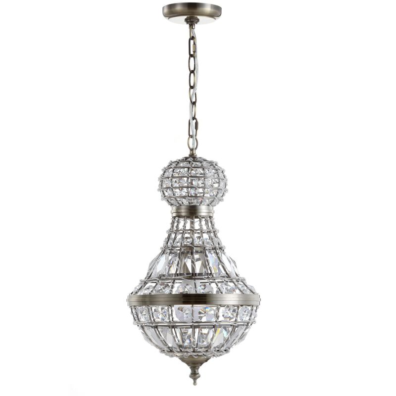 Regina Crystal/Metal Empire LED Pendant