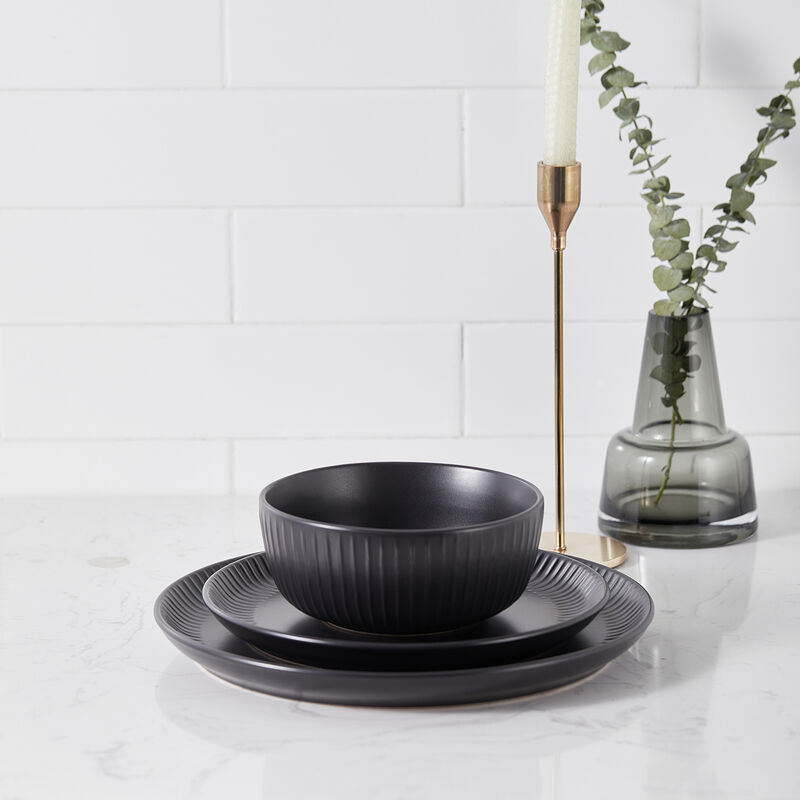 Stone Lain Logan Stoneware 24 Piece Dinnerware Set