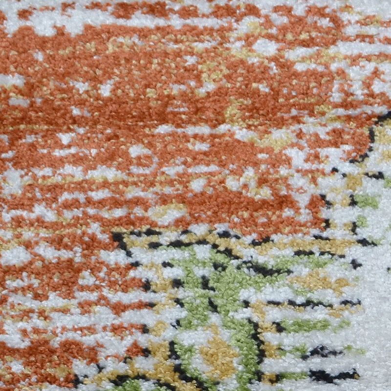 RUGSOTIC CARPETS MACHINE MADE HEATSET POLYPROPYLENE AREA RUGS  - 3'2''x10', Runner Shape, Beige Caramel Color, Classic Oriental Traditional  Design, Midium Pile Machine Made Area Rugs (M00044)