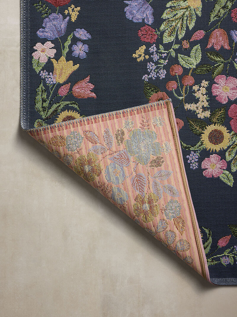 Perennial PRN-01 Navy 3''11" x 5''11" Rug by Rifle Paper Co.