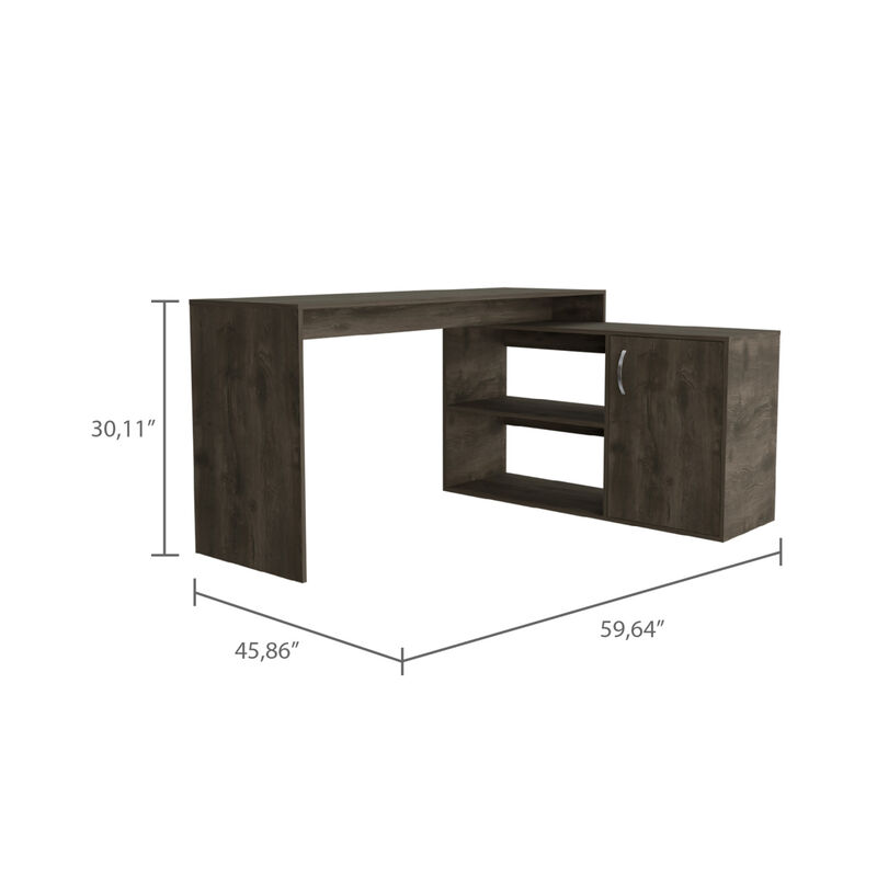 Ridley 2-Shelf L-Shaped Writing Desk