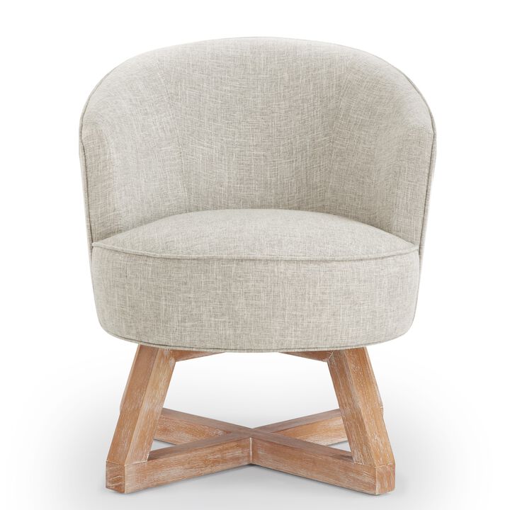 Merax Classic linen Fabric Swivel Accent Chair