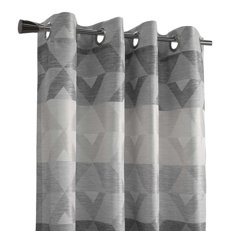 Commonwealth Jackson Grommet Curtain Panel - 52x95", Natural Grey